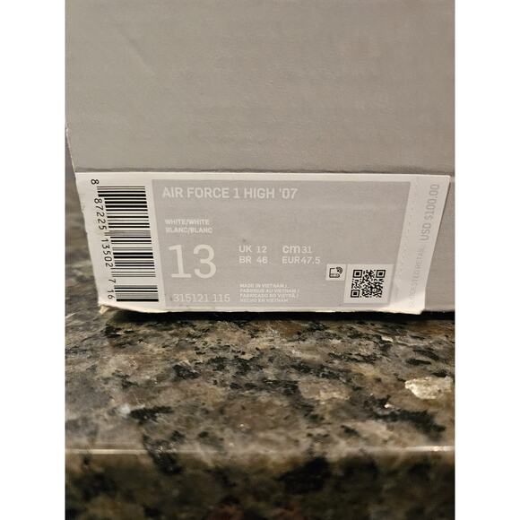 NBA x Air Force 1 High Top Custom Lakers Size: 13 - Picture 8 of 9